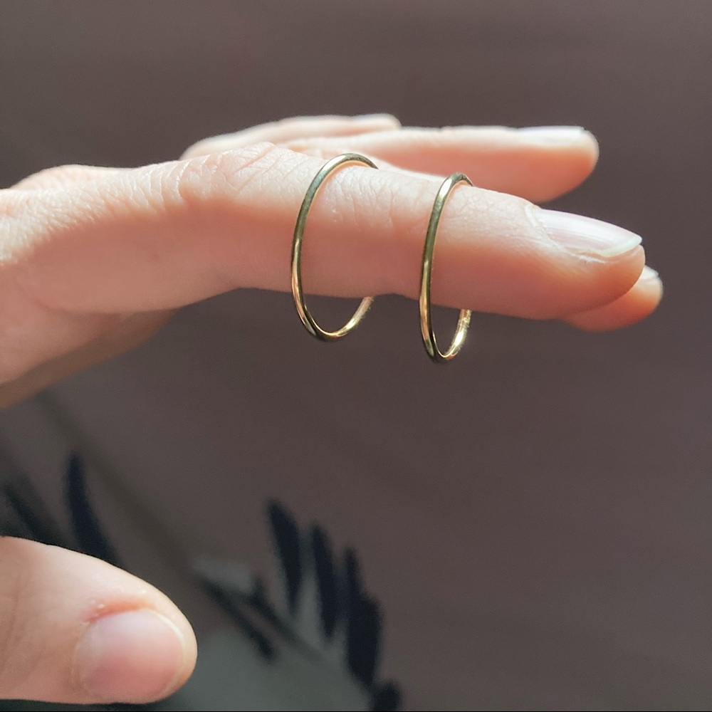 Simple Gold Hoop Earrings